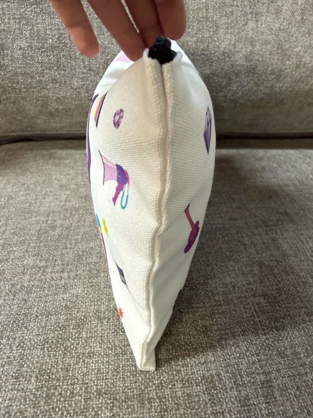 Purple Heart Cherry Graphic Organizer Zipper Pouch. NWOT (Material type; Canvas) - Picture 4 of 6